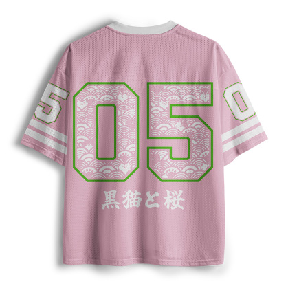 Tokyo-Tiger Sakura And Cat No.05 Mesh Jersey