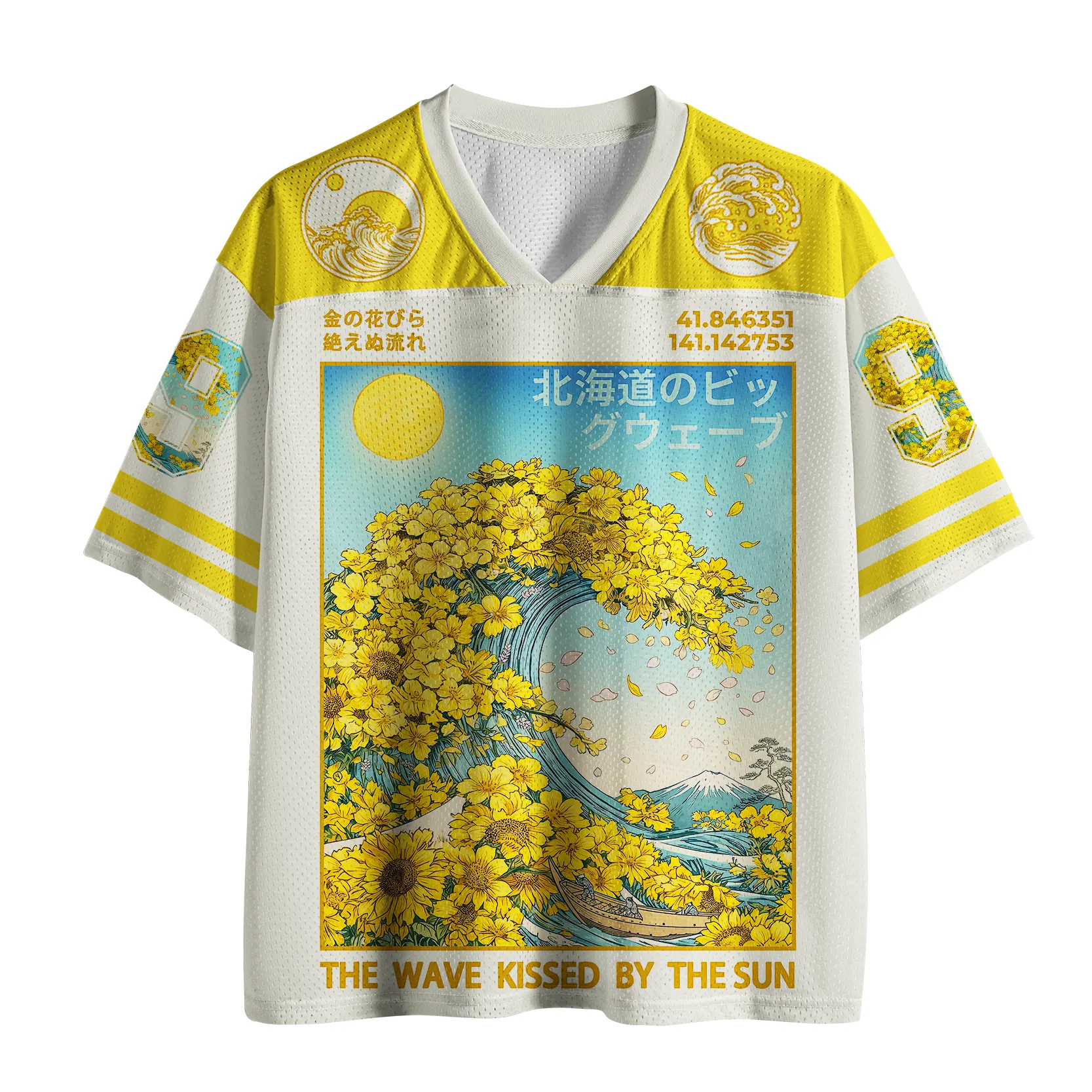 Tokyo-Tiger Golden Petal Wave Mesh Jersey