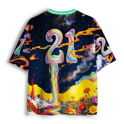 Tokyo-Tiger Surreal Starfall Flower Mesh Jersey