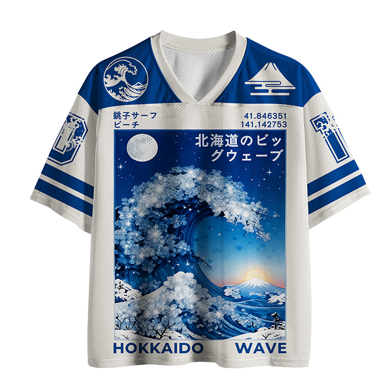 Tokyo-Tiger Winter Waves Of Hokkaido Mesh Jersey