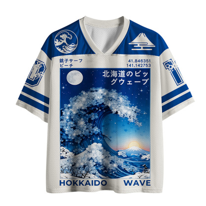Tokyo-Tiger Winter Waves Of Hokkaido Mesh Jersey