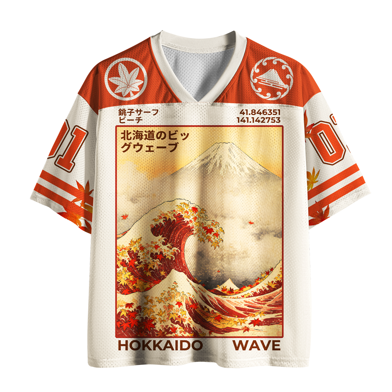 Tokyo-Tiger Autumn Hokkaido Wave Mesh Jersey