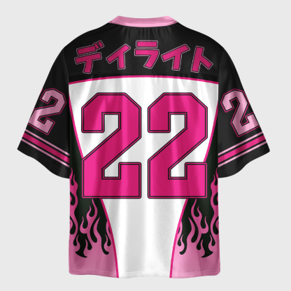 Tokyo-Tiger Roaring Black Cat Glossy Oversized Jersey