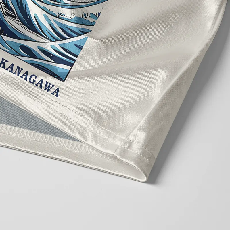 Tokyo-Tiger Ukiyo-e Ocean Waves Japan Glossy Oversized Jersey