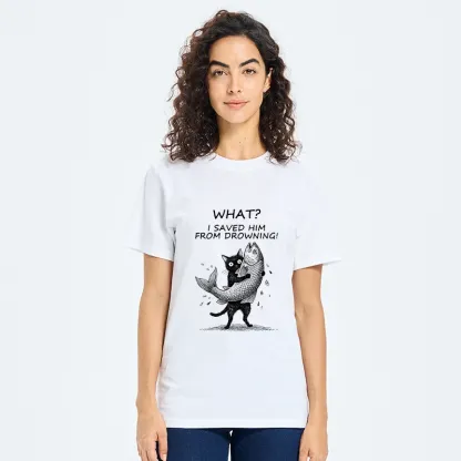 Tokyo-Tiger Cat Claims Fish Saving Meme Classic T-Shirt