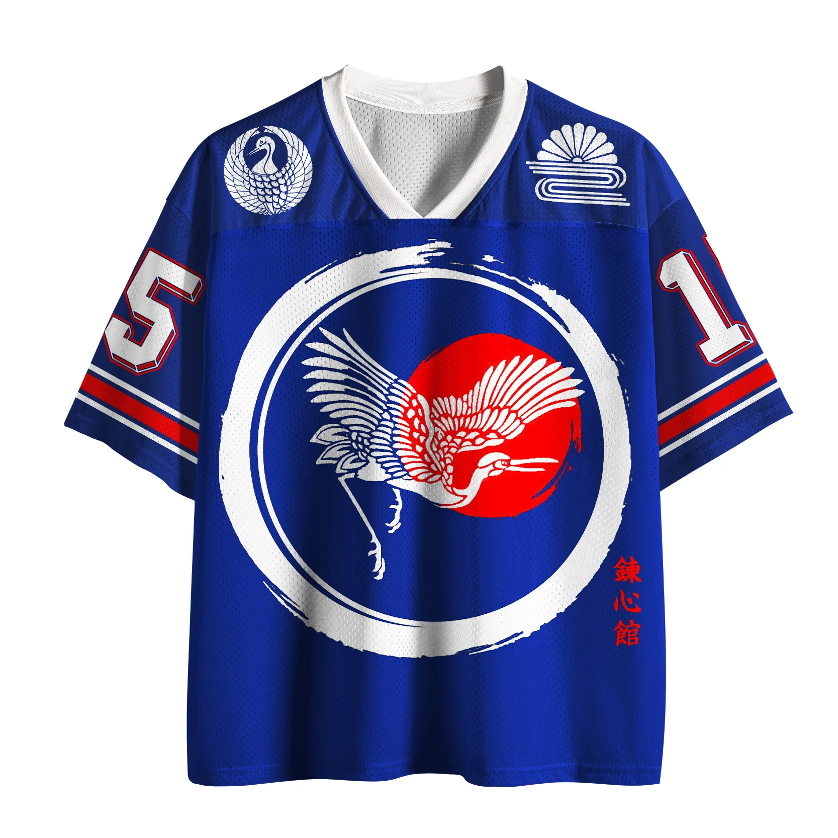 Tokyo-Tiger Red Sun&Crane Mesh Jersey