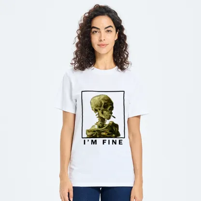 Tokyo-Tiger Skeleton Says Im Fine Classic T-Shirt