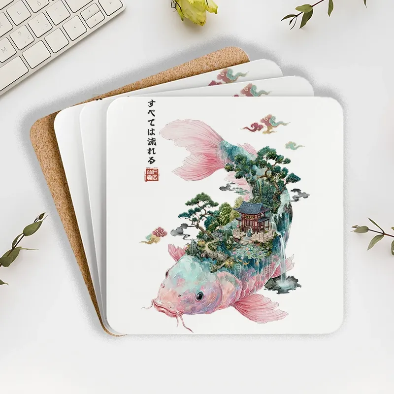 Tokyo-Tiger Journey Of The Flowing Koi Coaster Sale