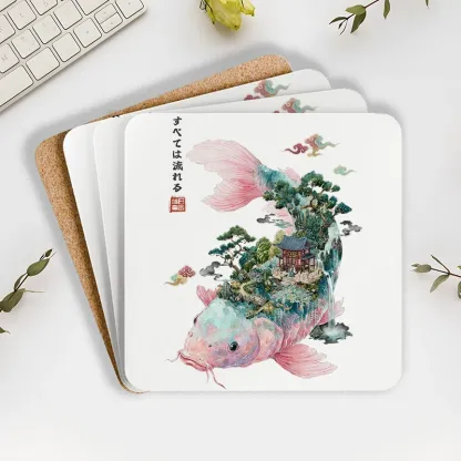 Tokyo-Tiger Journey Of The Flowing Koi Coaster