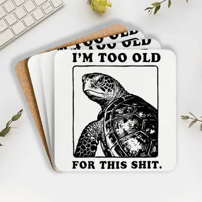 Tokyo-Tiger Turtle I Quit Meme Energy Coaster