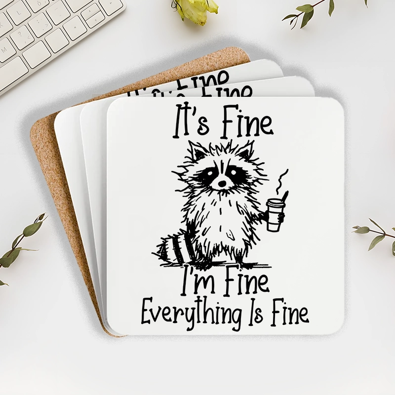 Tokyo-Tiger Raccoon Fine Meme Coaster
