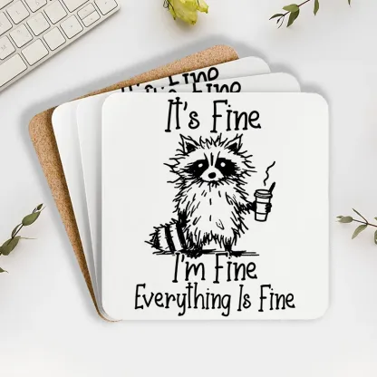 Tokyo-Tiger Raccoon Fine Meme Coaster