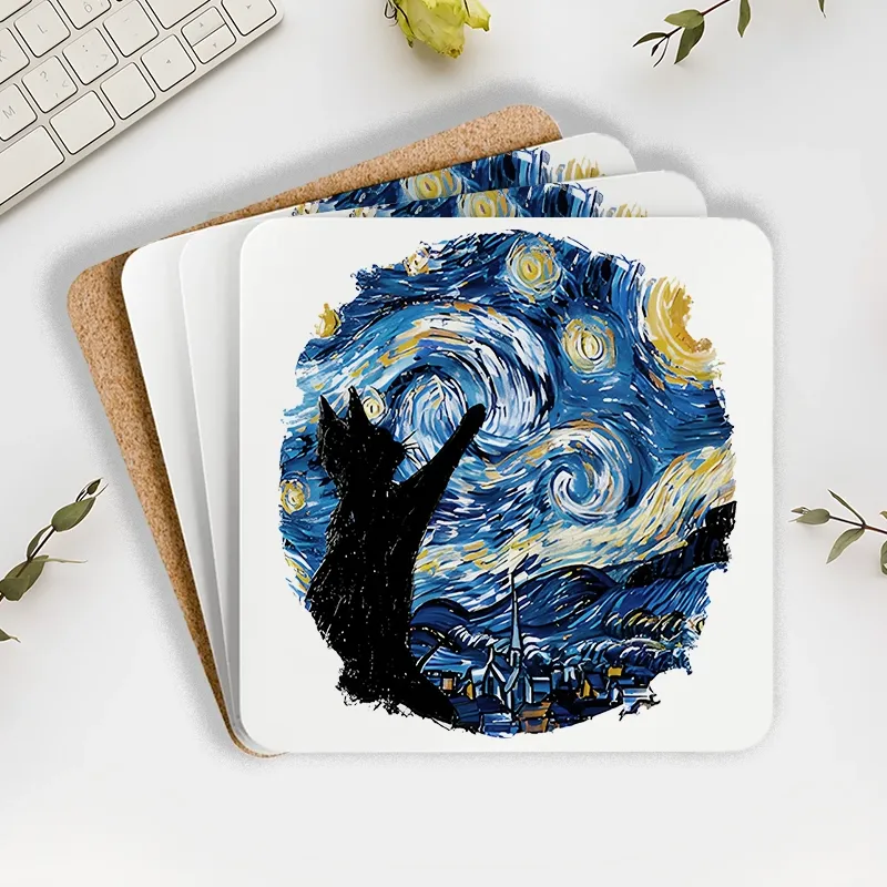 Tokyo-Tiger Starry Night Black Cat Coaster Sale