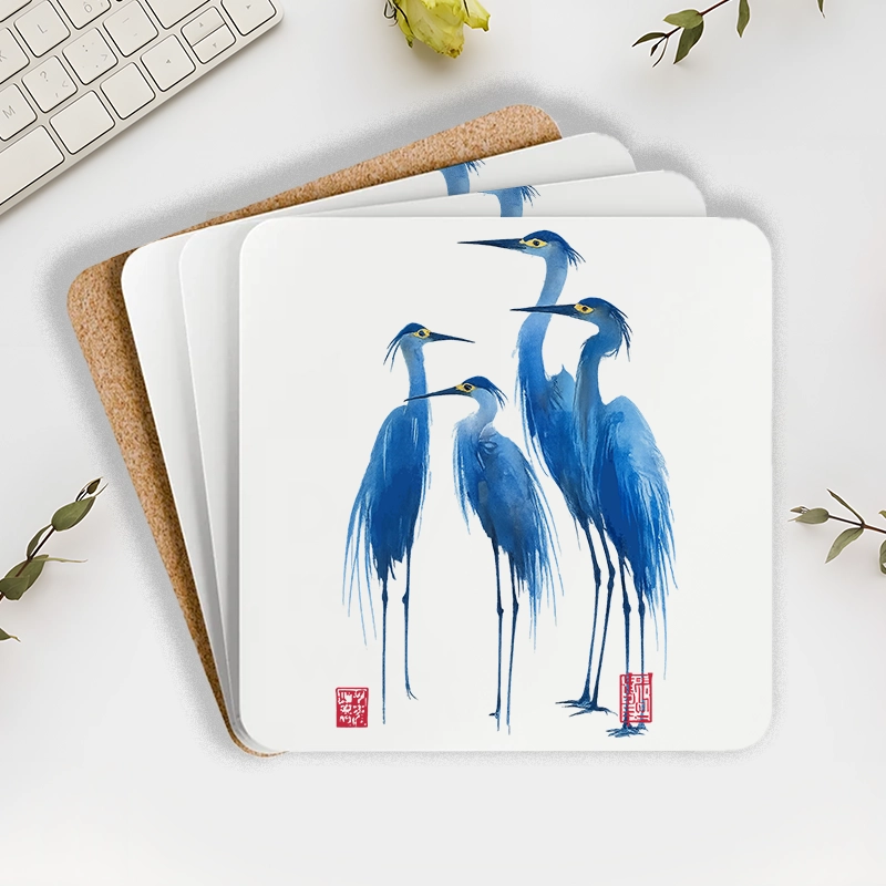 Tokyo-Tiger Flocks Of Great Blue Herons Coaster