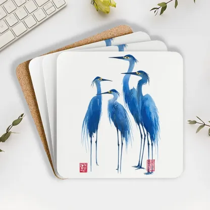 Tokyo-Tiger Flocks Of Great Blue Herons Coaster