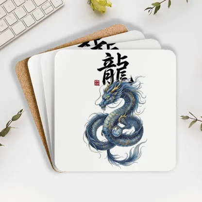 Tokyo-Tiger Mythic Blue Dragon Coaster
