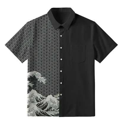 Tokyo-Tiger Half Of The Wave Button-up Shirt
