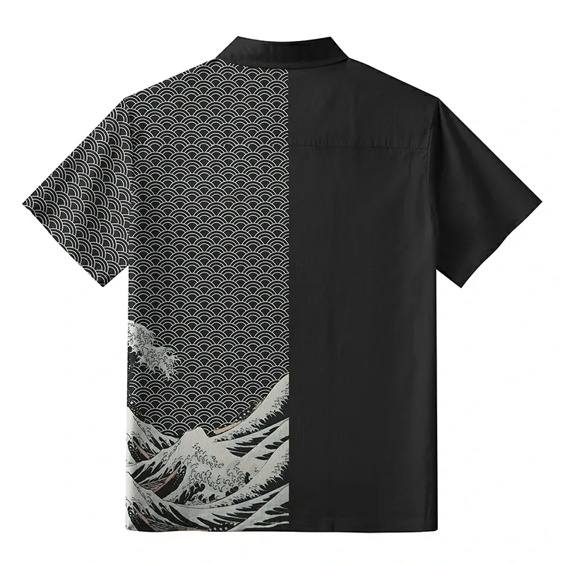 Tokyo-Tiger Half Of The Wave Button-up Shirt