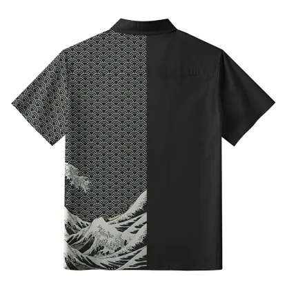 Tokyo-Tiger Half Of The Wave Button-up Shirt