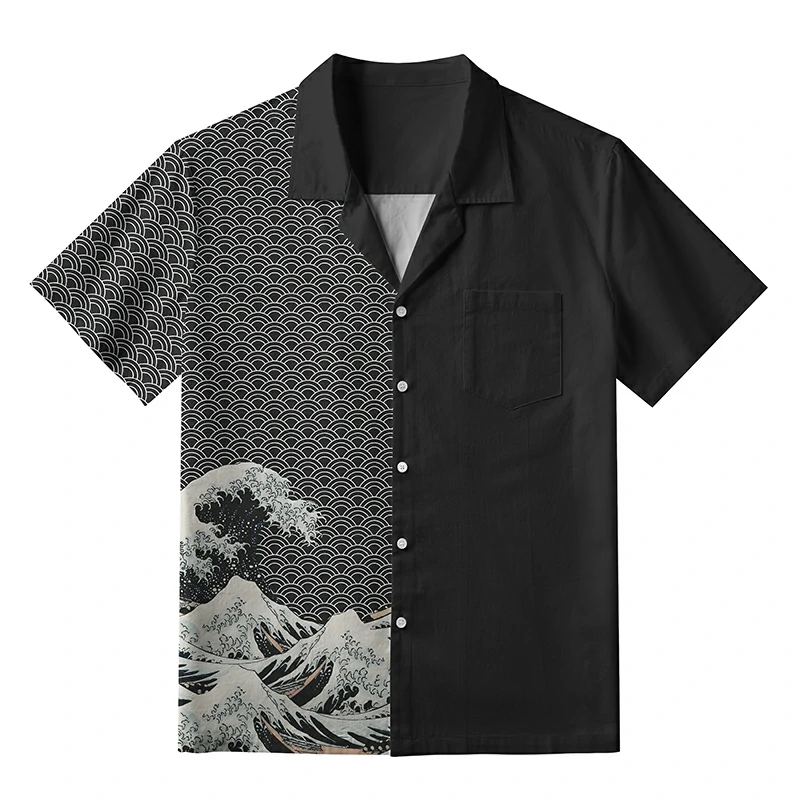 Tokyo-Tiger Half Of The Wave Aloha Hawaiian Shirt