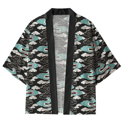Tokyo-Tiger Whimsical Clouds Kimono Cardigan