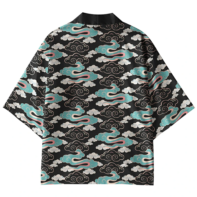 Tokyo-Tiger Whimsical Clouds Kimono Cardigan