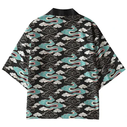 Tokyo-Tiger Whimsical Clouds Kimono Cardigan
