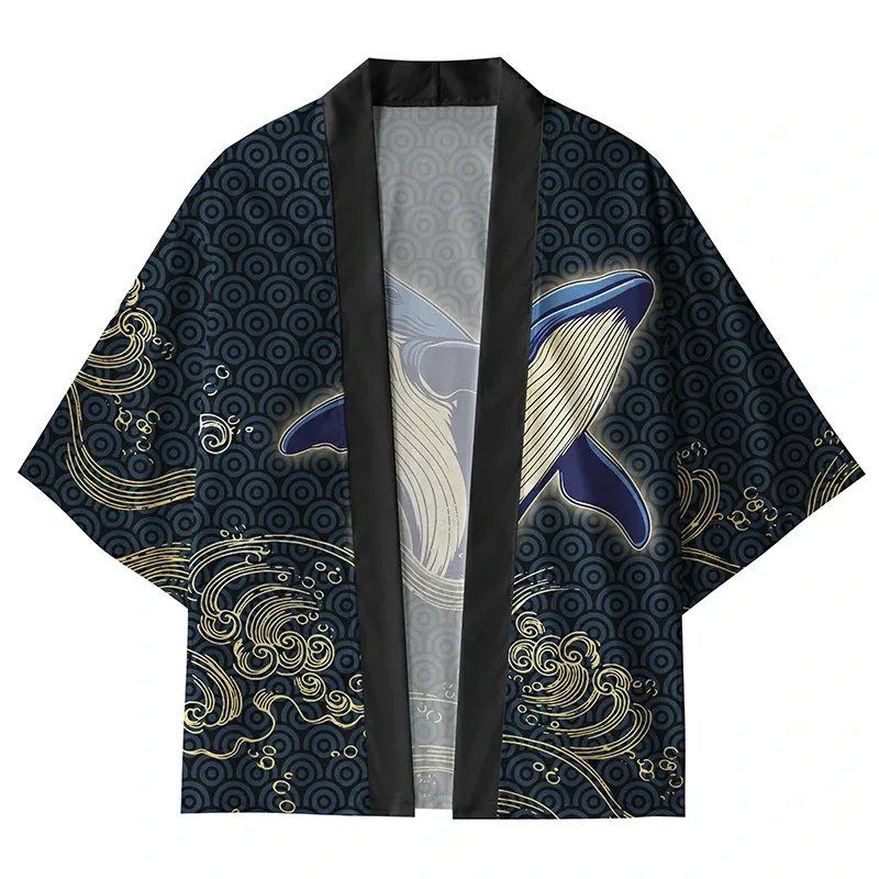 Tokyo-Tiger The Great Wave Off Whale Kimono Cardigan Sale