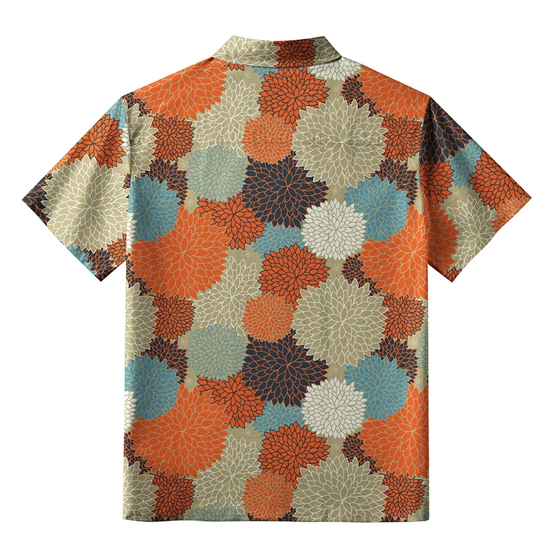Tokyo-Tiger Autumn Flower Symphony Button-up Shirt