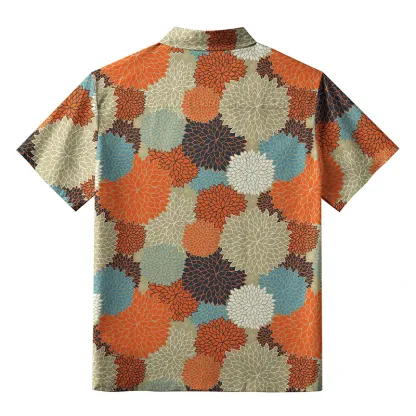 Tokyo-Tiger Autumn Flower Symphony Button-up Shirt