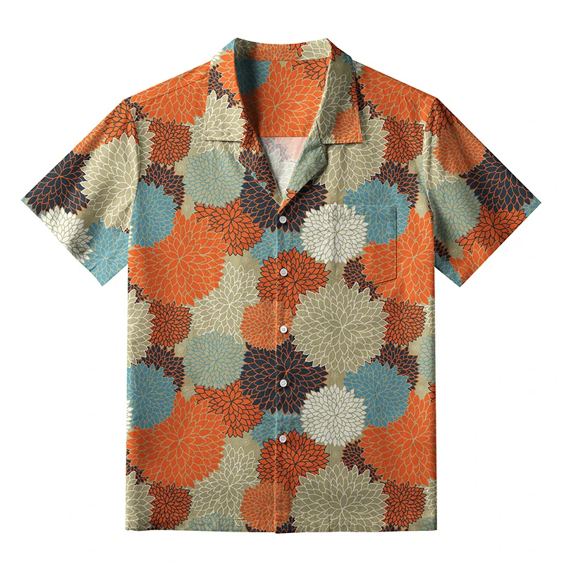 Tokyo-Tiger Autumn Flower Symphony Aloha Hawaiian Shirt