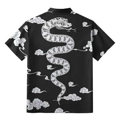Tokyo-Tiger Snake And Auspicious Clouds Aloha Hawaiian Shirt