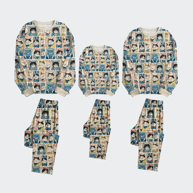 Tokyo-Tiger Many Cats Are Watching You Family Pajama Sets