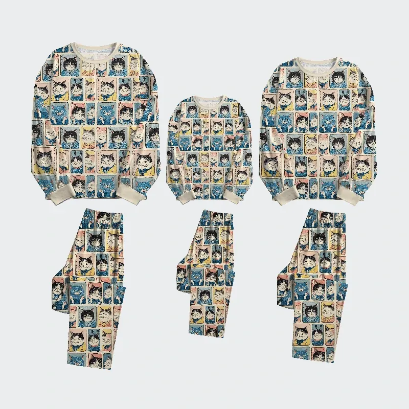 Tokyo-Tiger Many Cats Are Watching You Family Pajama Sets