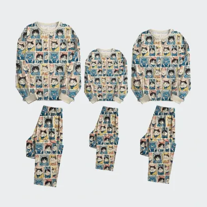 Tokyo-Tiger Many Cats Are Watching You Family Pajama Sets