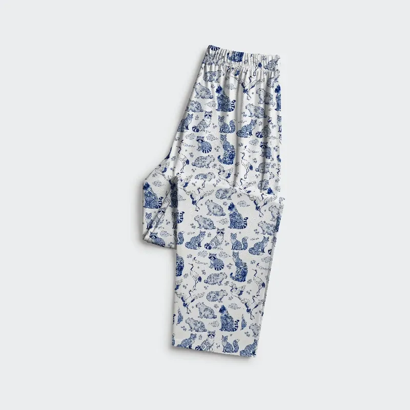 Tokyo-Tiger Floral Adorned Animals In Harmony Family Pajama Sets