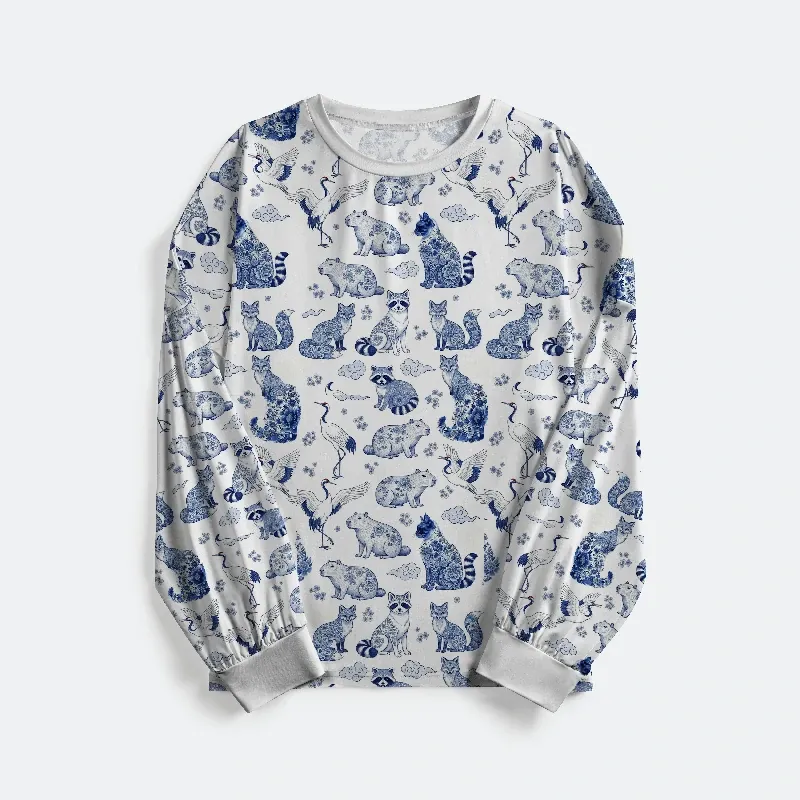 Tokyo-Tiger Floral Adorned Animals In Harmony Family Pajama Sets