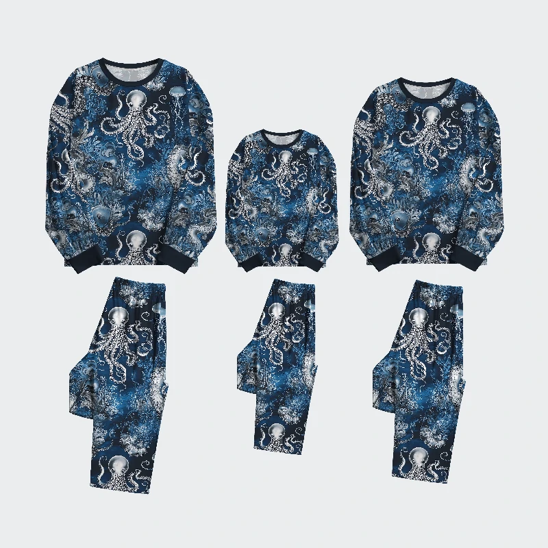 Tokyo-Tiger Deep Sea Octopus Family Pajama Sets