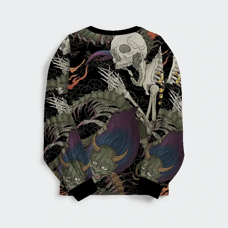 Tokyo-Tiger Japanese Yokai And Skeletons Family Pajama Sets