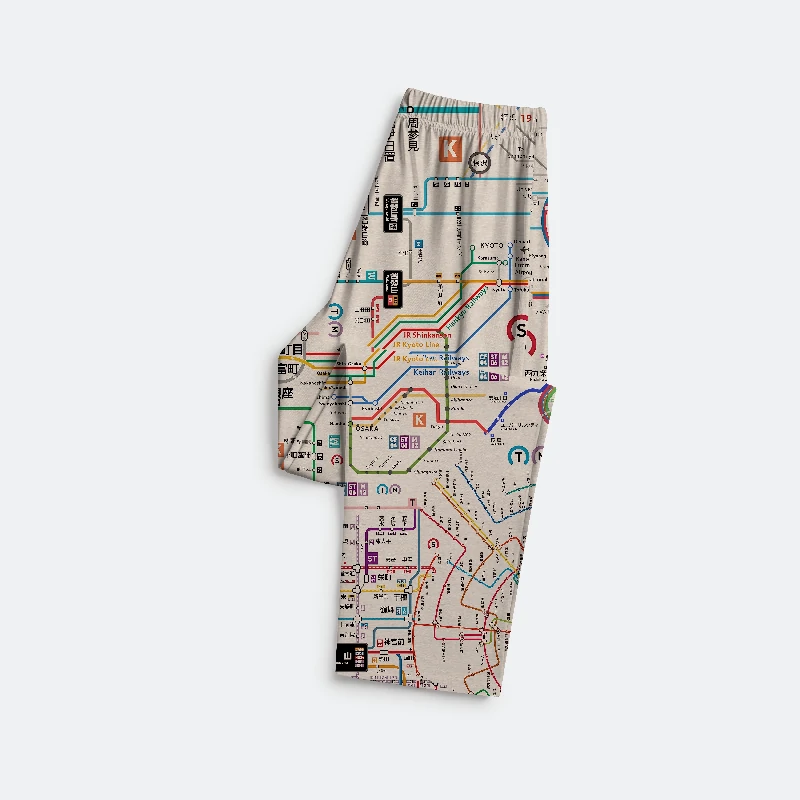 Tokyo-Tiger Tokyo Subway Map Family Pajama Sets