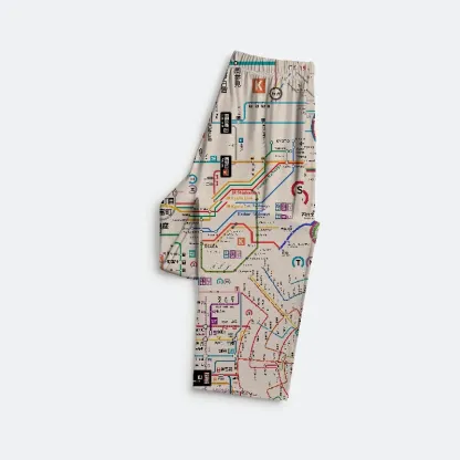 Tokyo-Tiger Tokyo Subway Map Family Pajama Sets