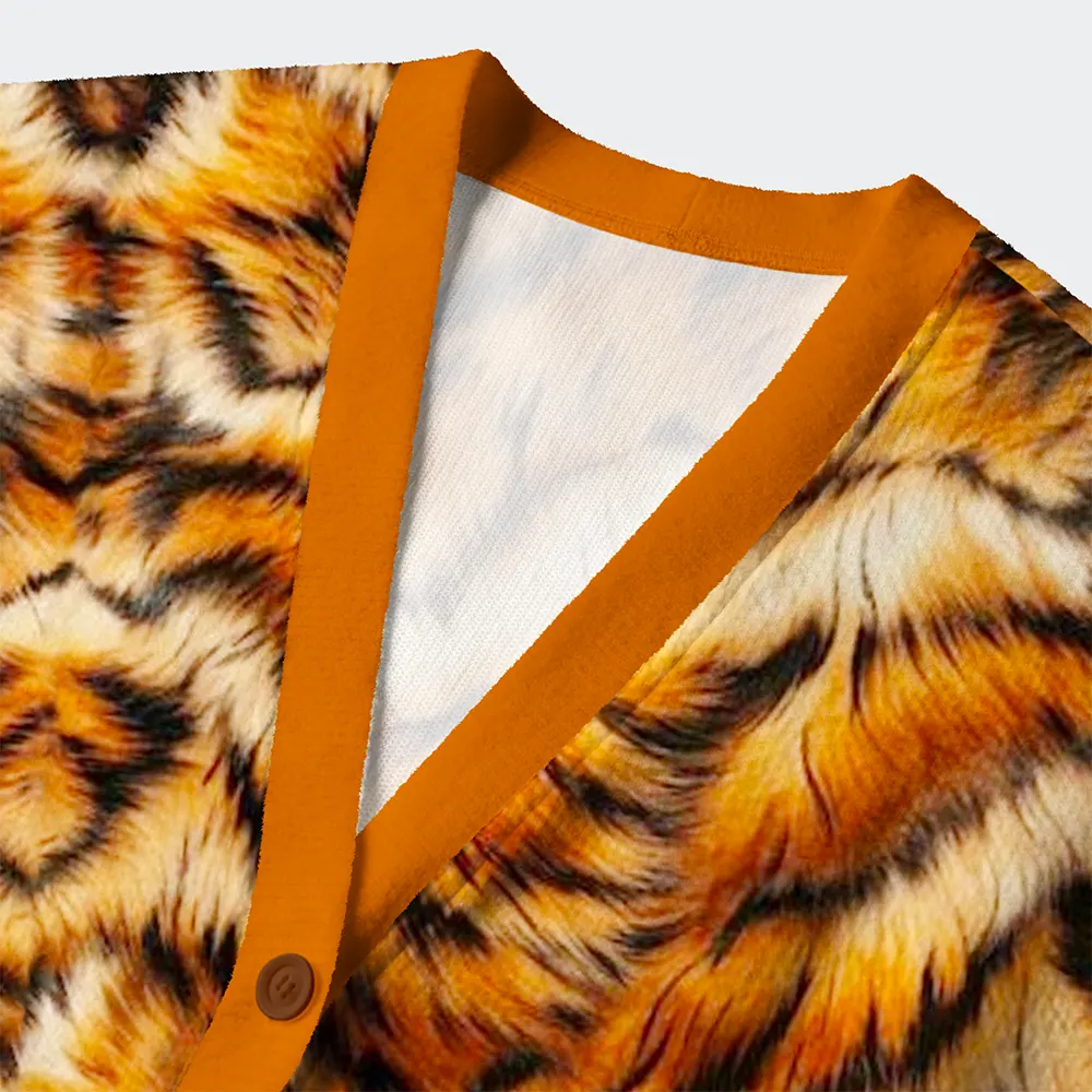 Tokyo-Tiger Tiger Stripes:Stripes That Define The King Of Beasts Ugly Cardigan Sweater
