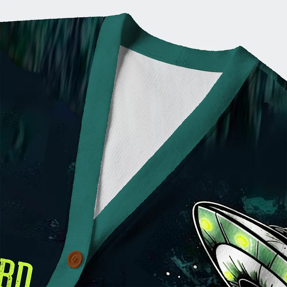 Tokyo-Tiger Funny Bigfoot：Y'all Weird I'm Out Ugly Cardigan Sweater