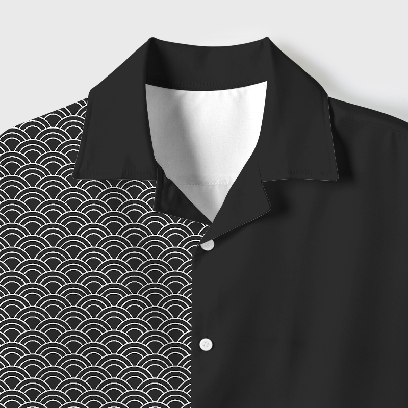 Tokyo-Tiger Half Of The Wave Cuban Collar Shirt