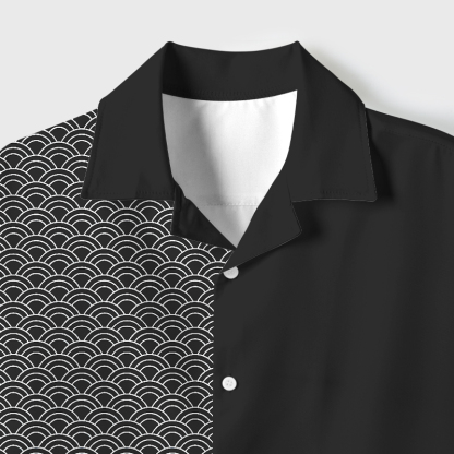 Tokyo-Tiger Half Of The Wave Cuban Collar Shirt