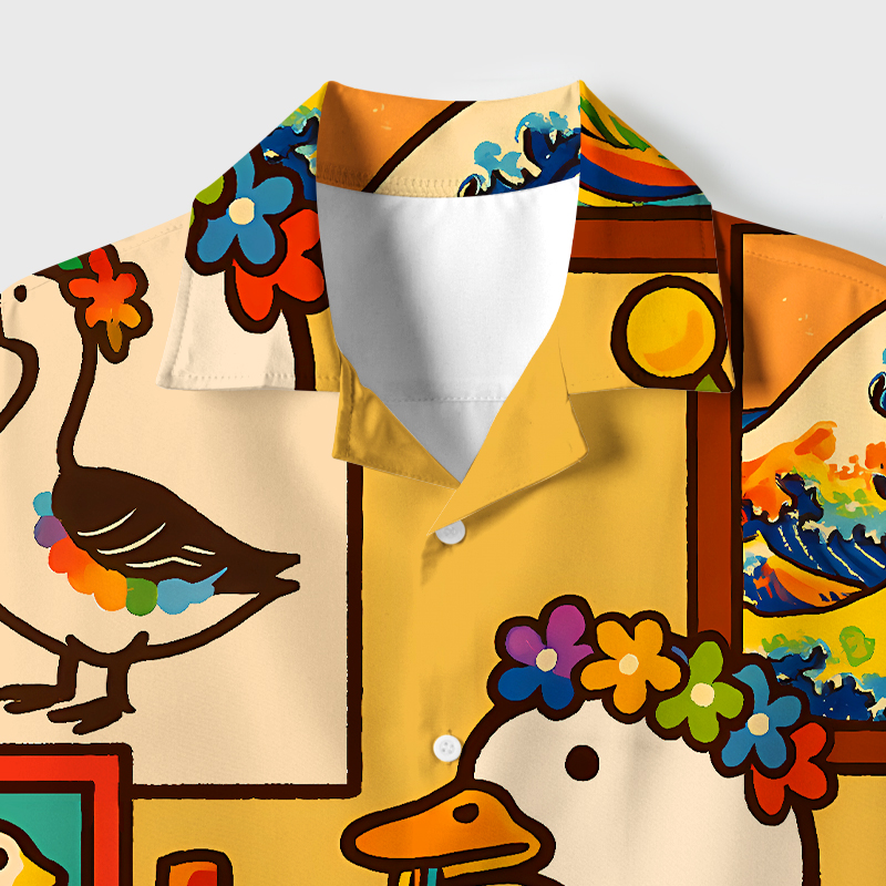 Tokyo-Tiger More Spaghetti Less Upsetti Goose Cuban Collar Shirt