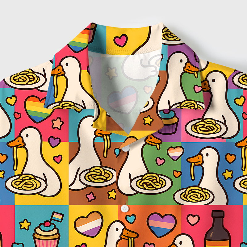 Tokyo-Tiger More Spaghetti Less Upsetti Proud Goose Cuban Collar Shirt