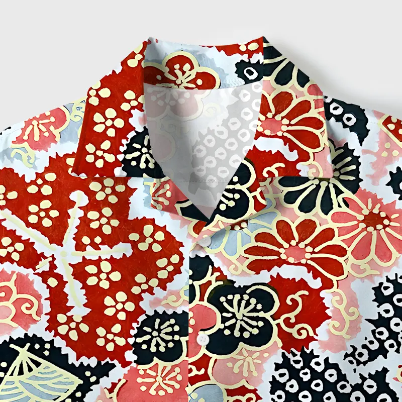 Tokyo-Tiger Floral Symphony Cuban Collar Shirt