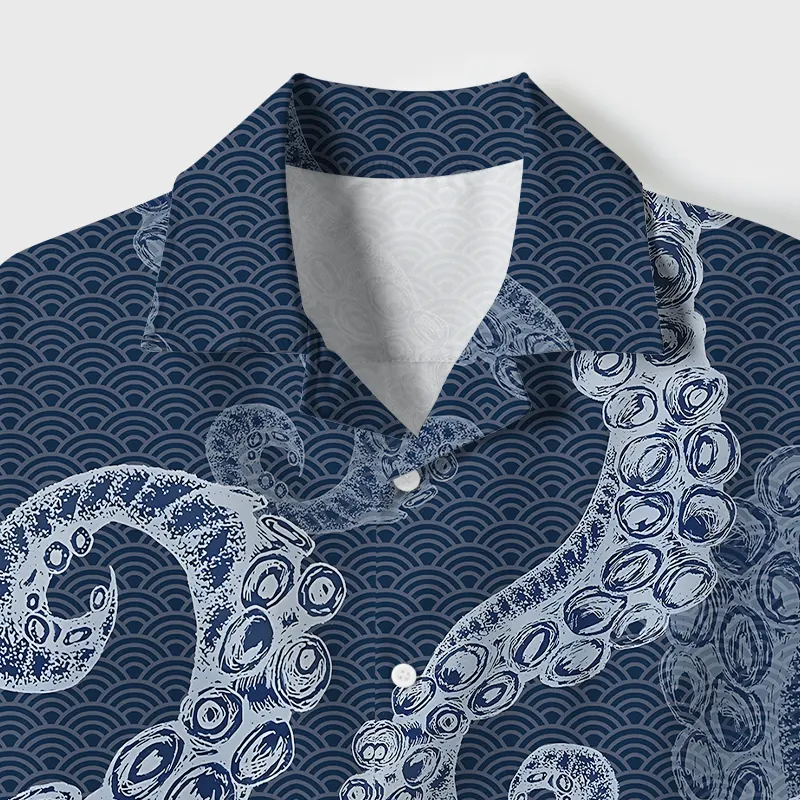 Tokyo-Tiger Octopus Tentacles Japanese Aloha Hawaiian Shirt