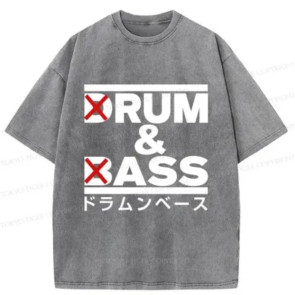 Tokyo-Tiger Drum And Bass Funny Washed T-Shirt